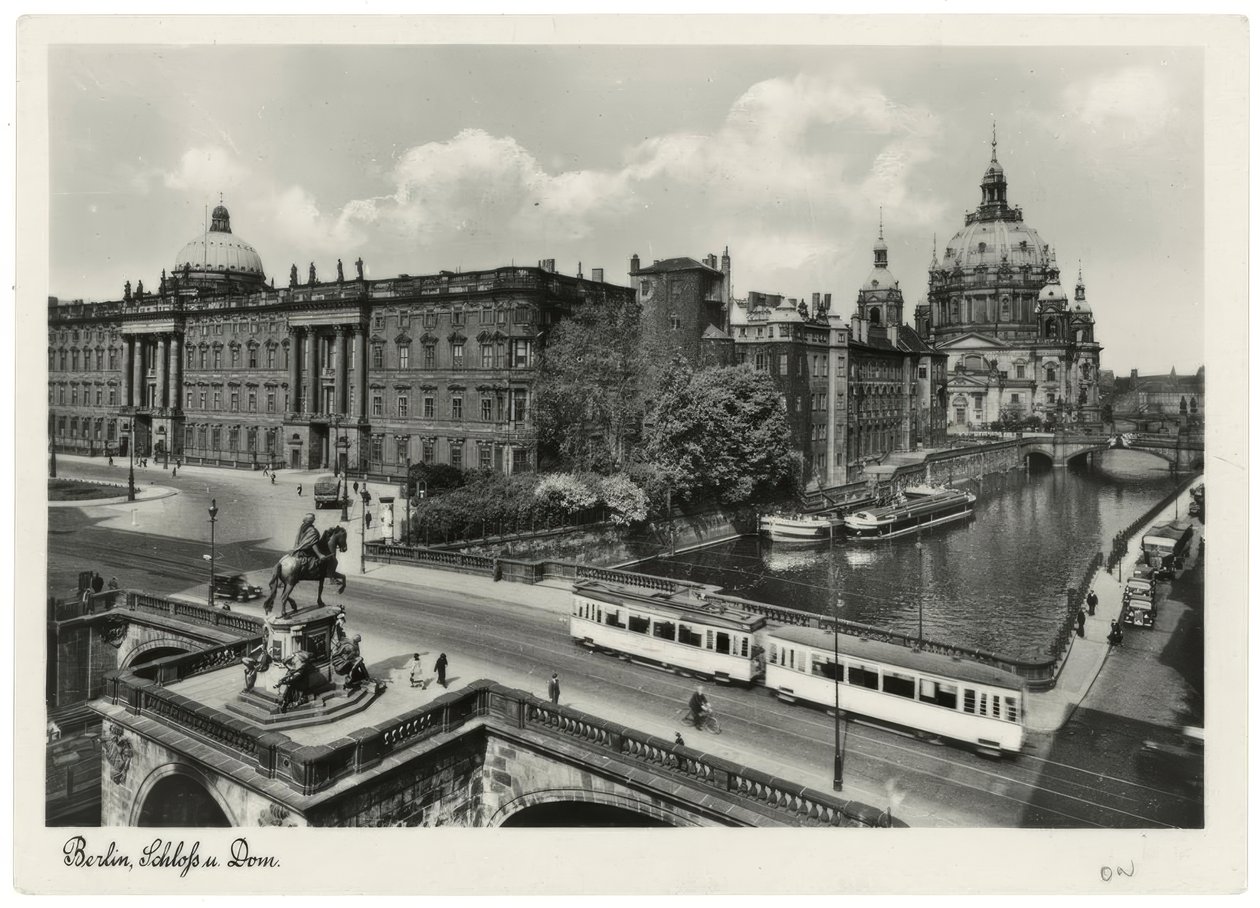 Berlin, château de la ville avec pont des électeurs et cathédrale / Carte postale vers 1937/38 - Unbekannt