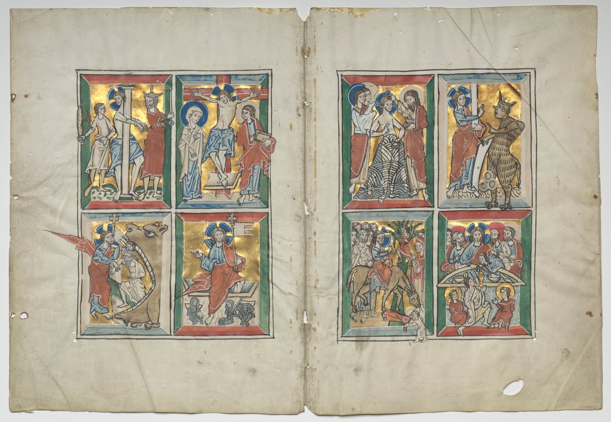 Bifolio avec des scènes de la vie du Christ, 1230-1240 - Unbekannt