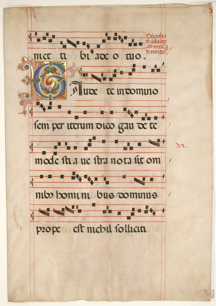 Bifolium avec initiale foliée C, d