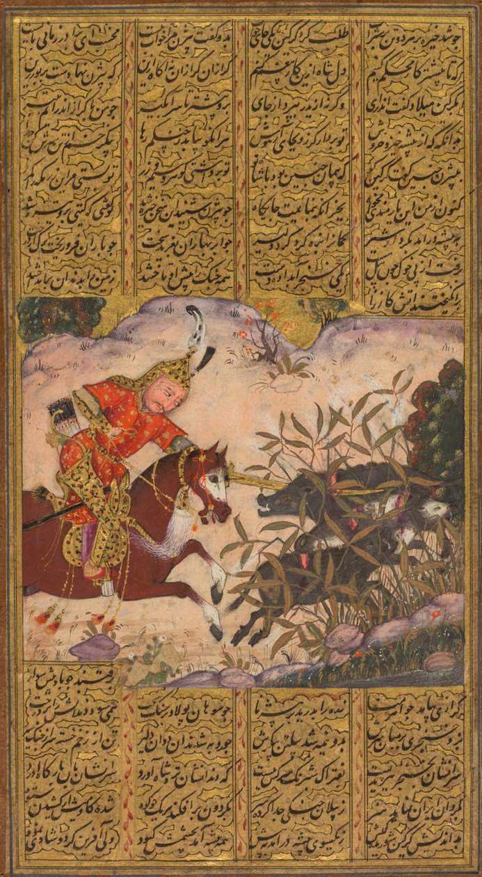 Bijan tuant les sangliers sauvages d