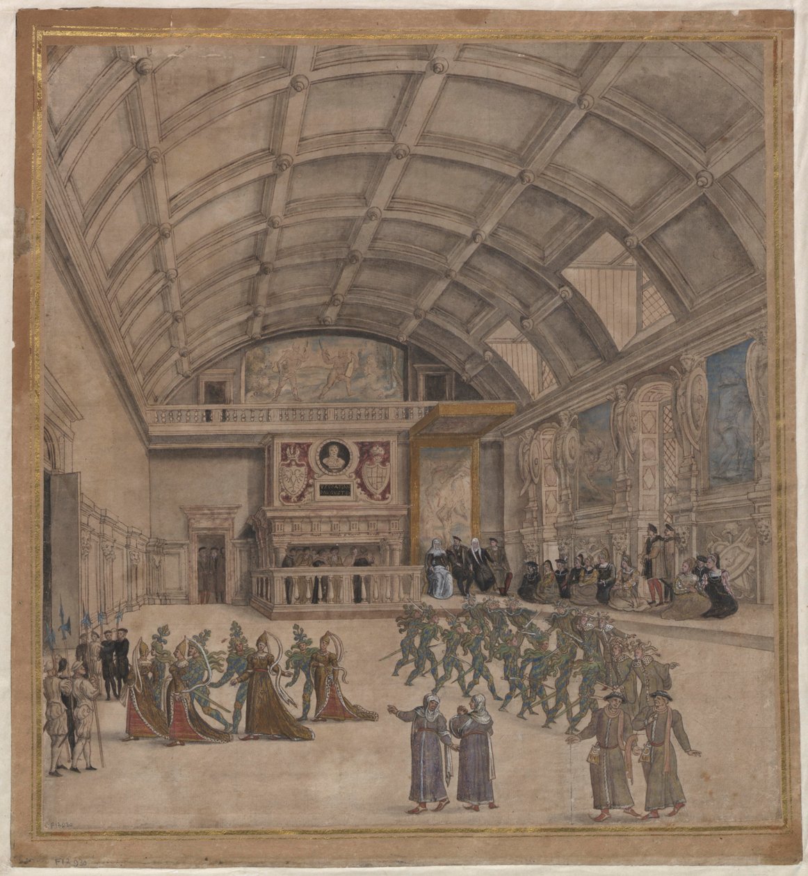 Palais de Binche pendant les célébrations en août 1549, 1549 - Unbekannt