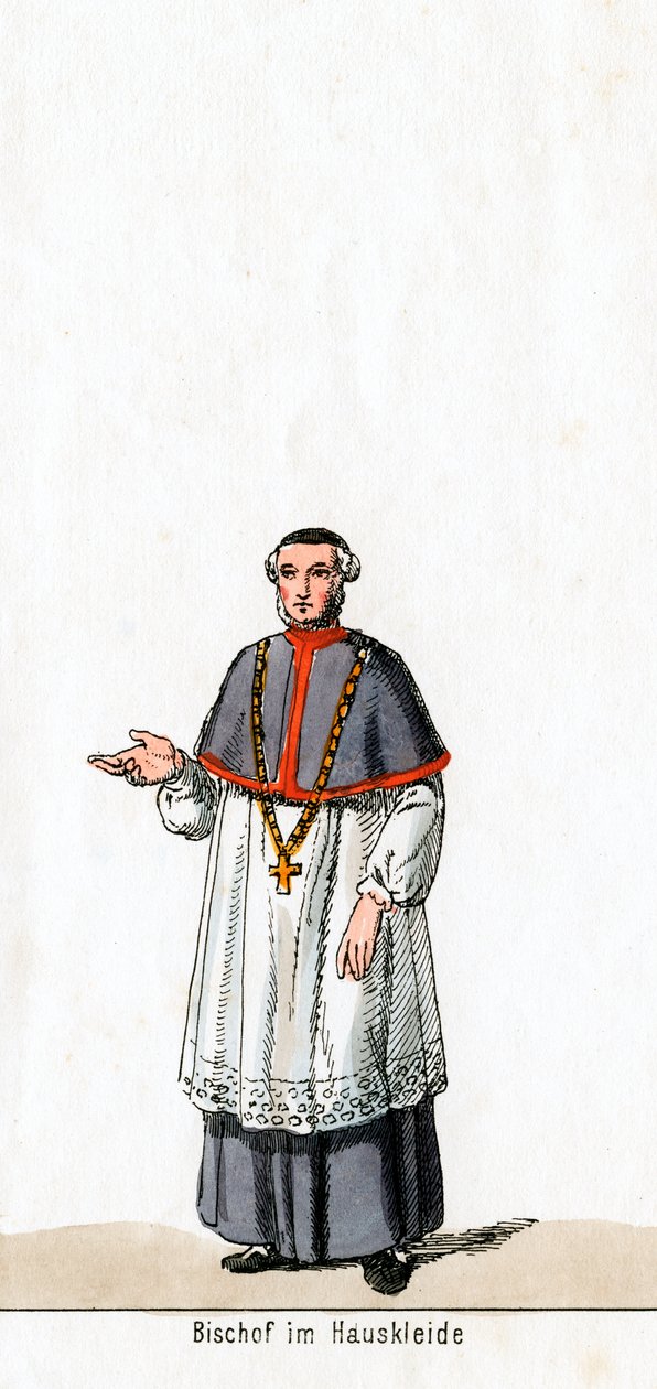 Évêque en robe de maison, costume pour la pièce de Shakespeare, Henry VIII, XIXe siècle - Unbekannt