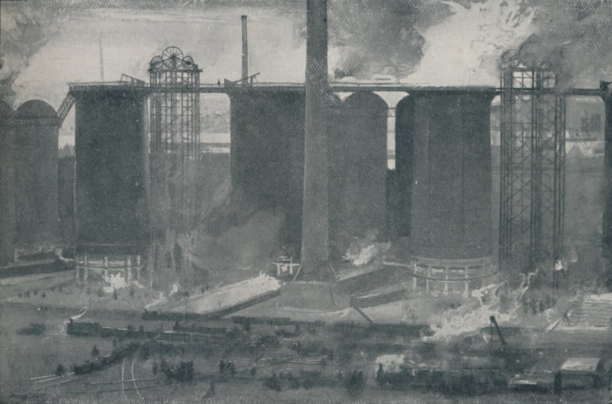 Hauts fourneaux aux usines de fer Bell Bros., Middlesborough, 1910 - Unbekannt
