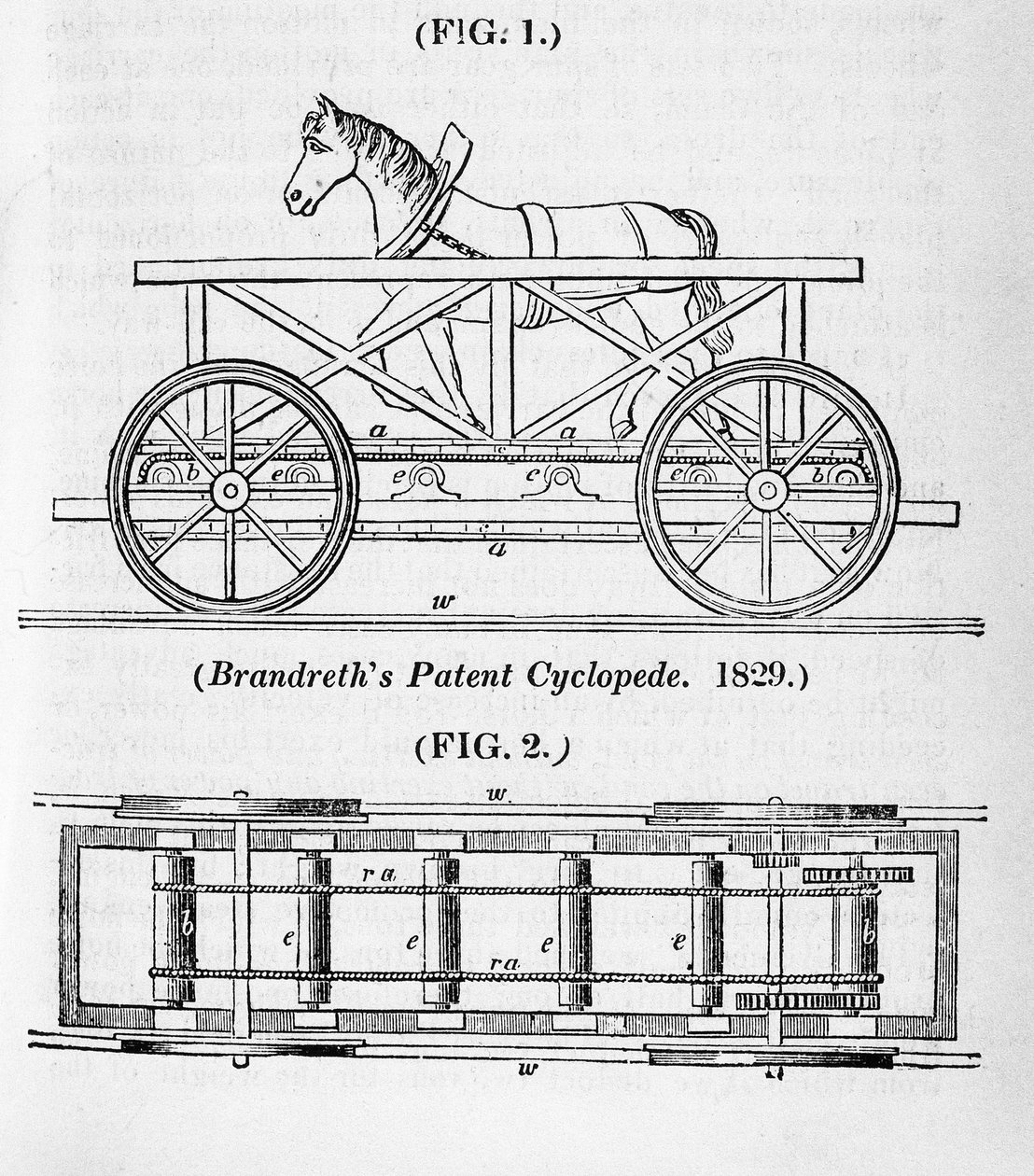 Locomotive à cheval de Brandreth, Cycloped, 1829 - Unbekannt