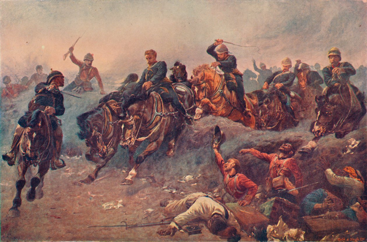 Artillerie britannique entrant dans les lignes ennemies à Tel-el-Kebir, Égypte - Unbekannt