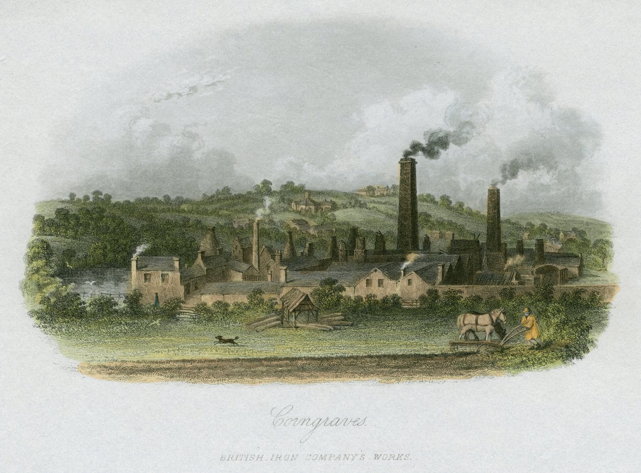 Travaux de la British Iron Company à Corngraves, près de Halesowen, West Midlands, vers 1835 - Unbekannt