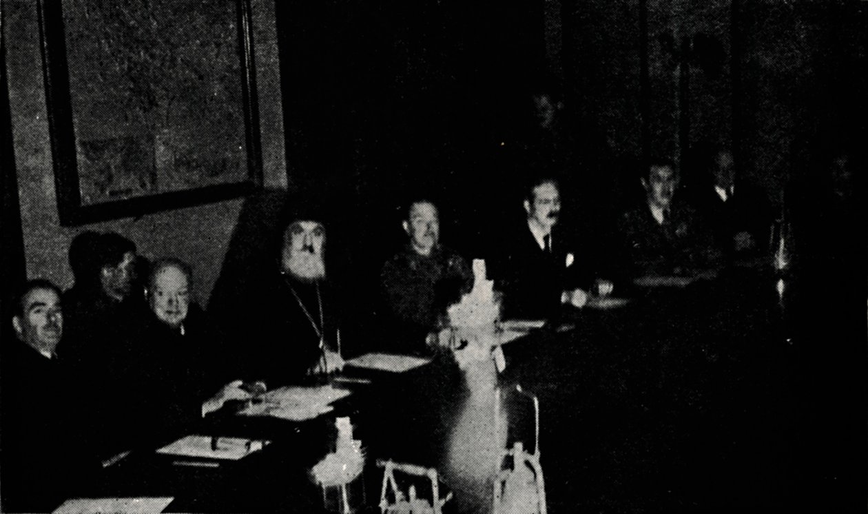 Ministres britanniques et grecs en conférence à Athènes, jour de Noël, 1944, 1945 - Unbekannt