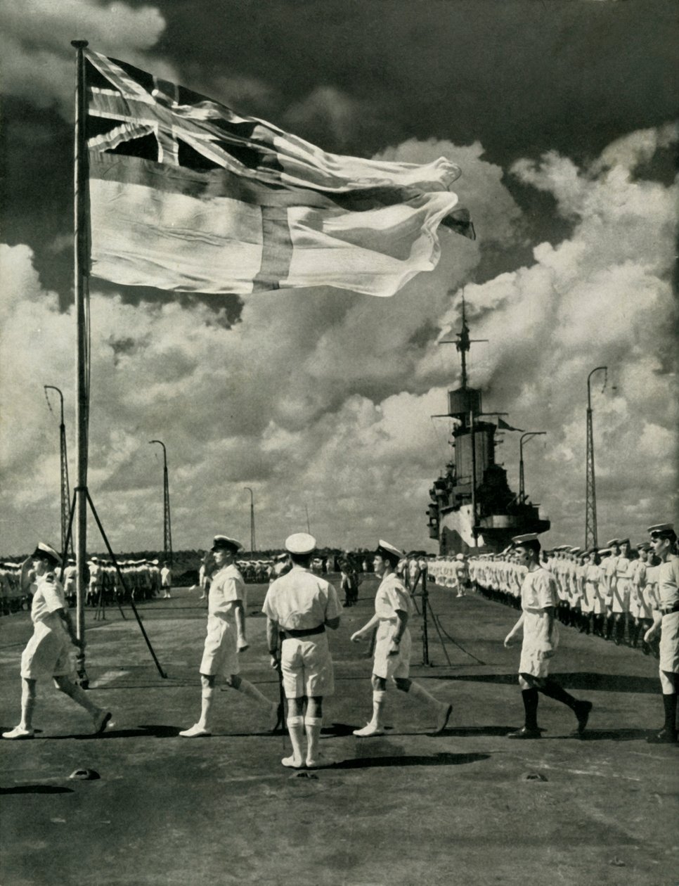 Marins britanniques sur le pont d
