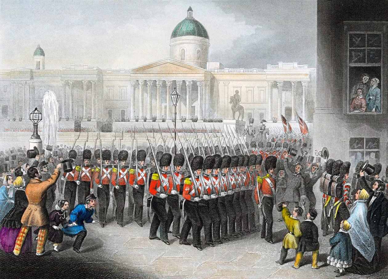 Soldats britanniques partant pour la guerre de Crimée Guerre russo-turque 1853-1856, c1860 - Unbekannt