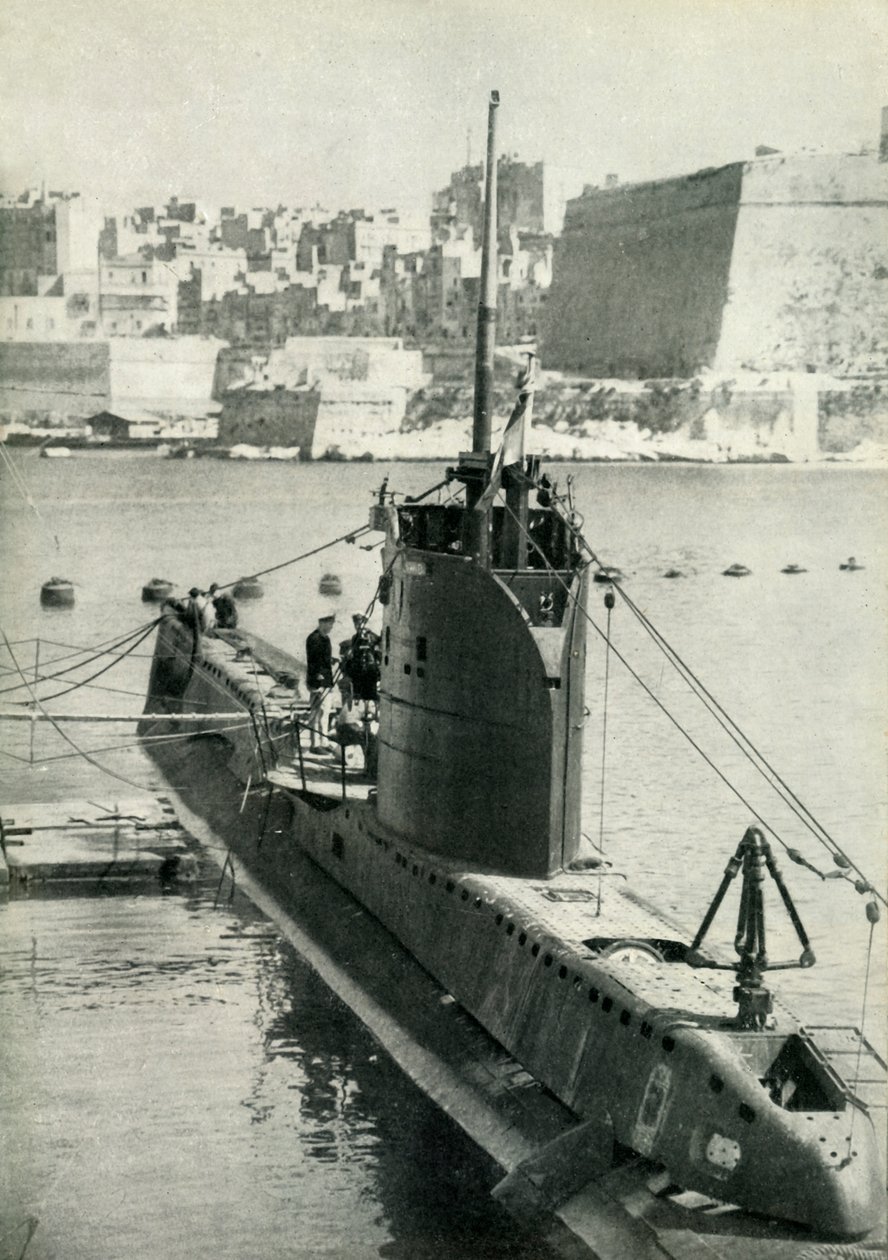 Sous-marin britannique à Malte, Seconde Guerre mondiale, 1945 - Unbekannt