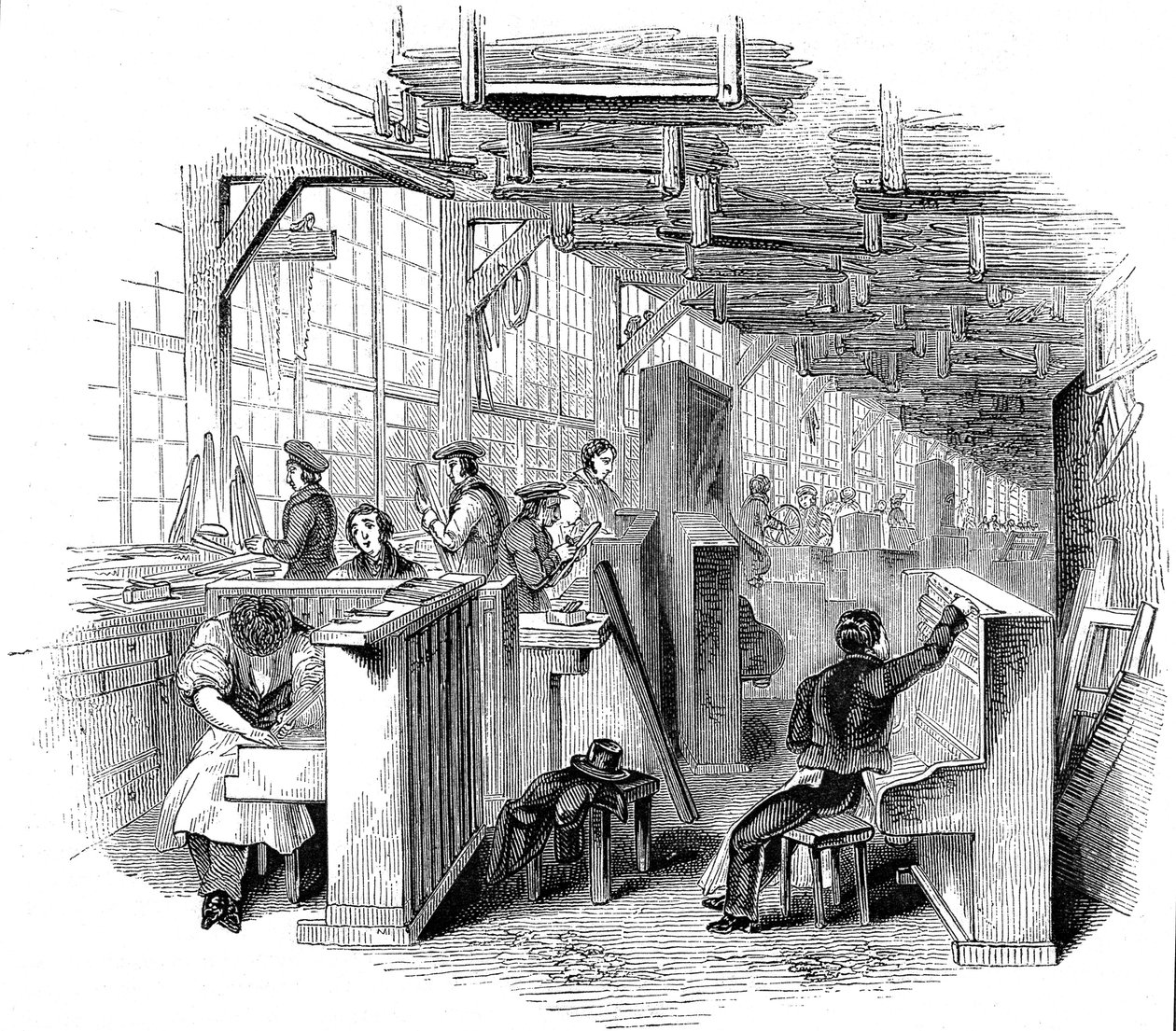 Usine de pianos Broadwoods, Horseferry Road, Westminster, Londres, 1842 - Unbekannt
