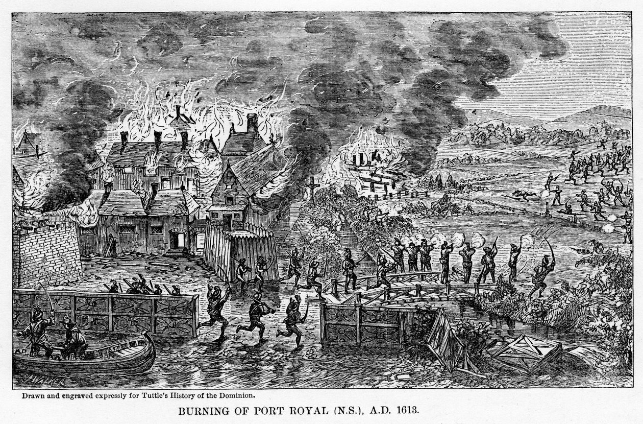 Incendie de Port Royal, Nouvelle-Écosse, AD 1613 - Unbekannt