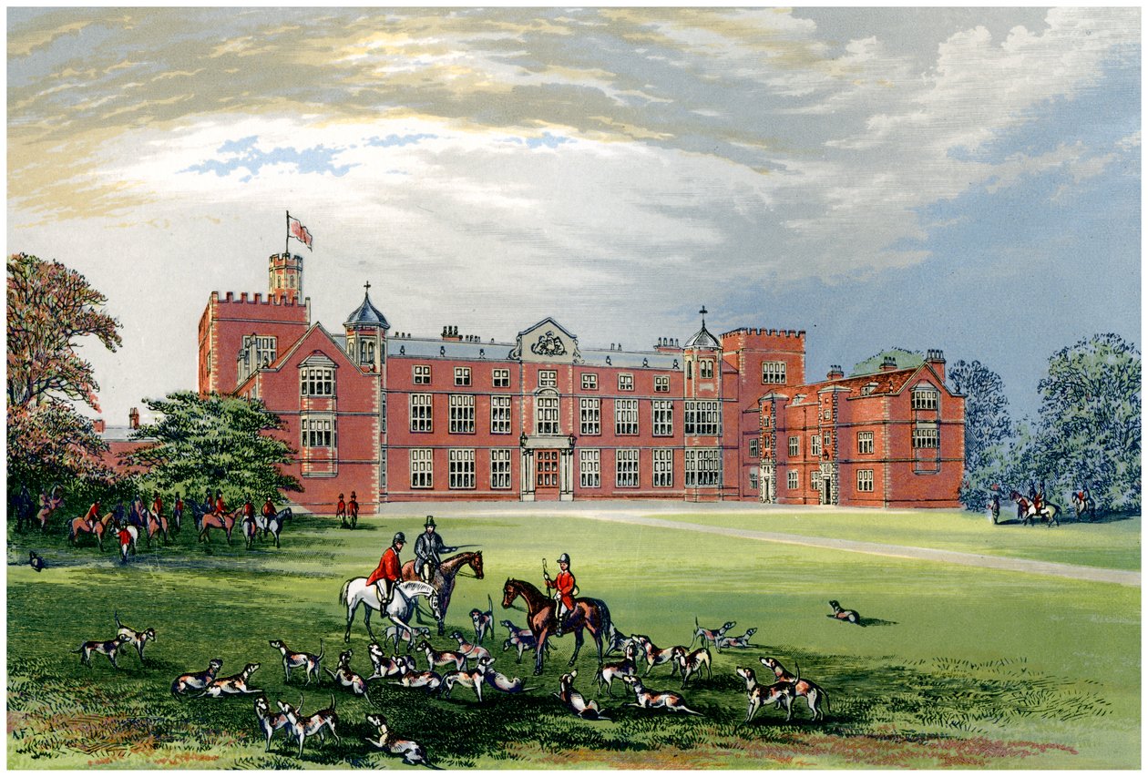 Burton Constable, Yorkshire, maison du baronnet Constable, vers 1880