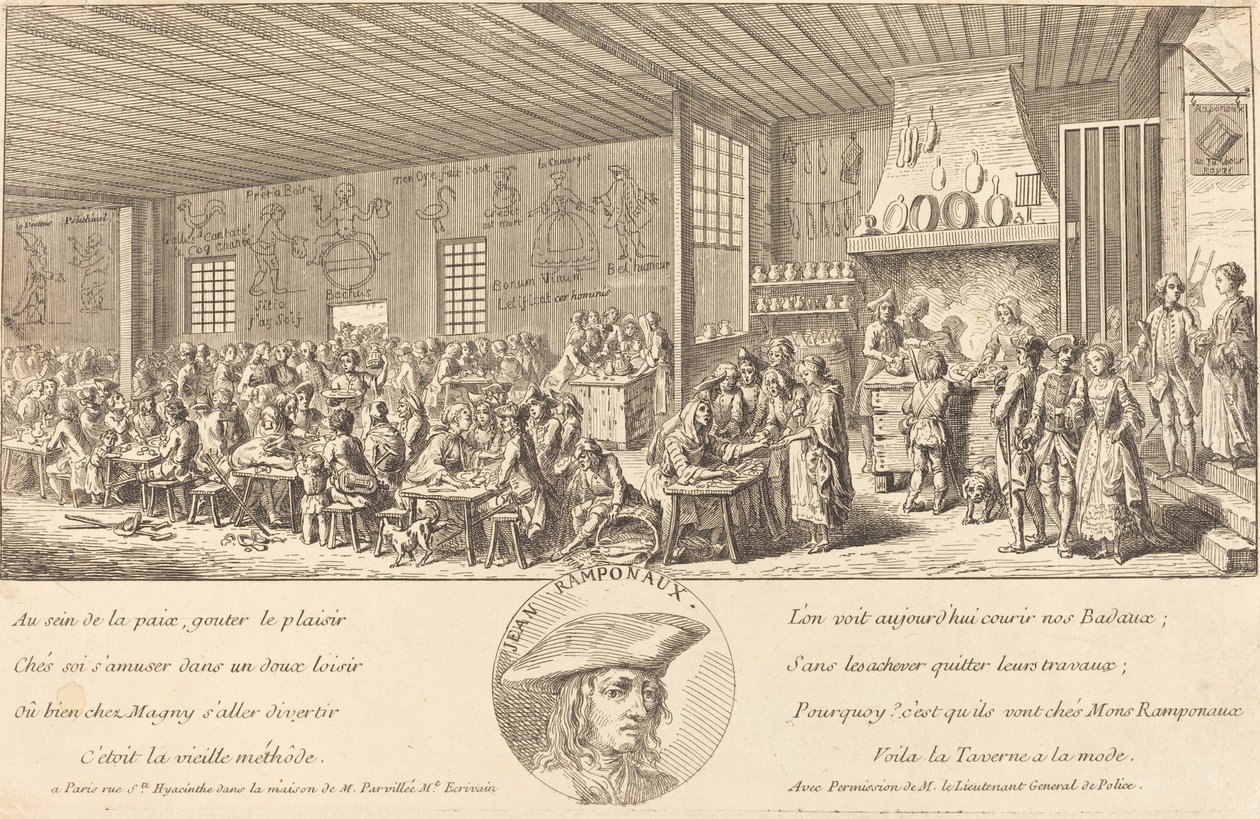 Cabaret de Ramponaux, vers 1760 - Unbekannt
