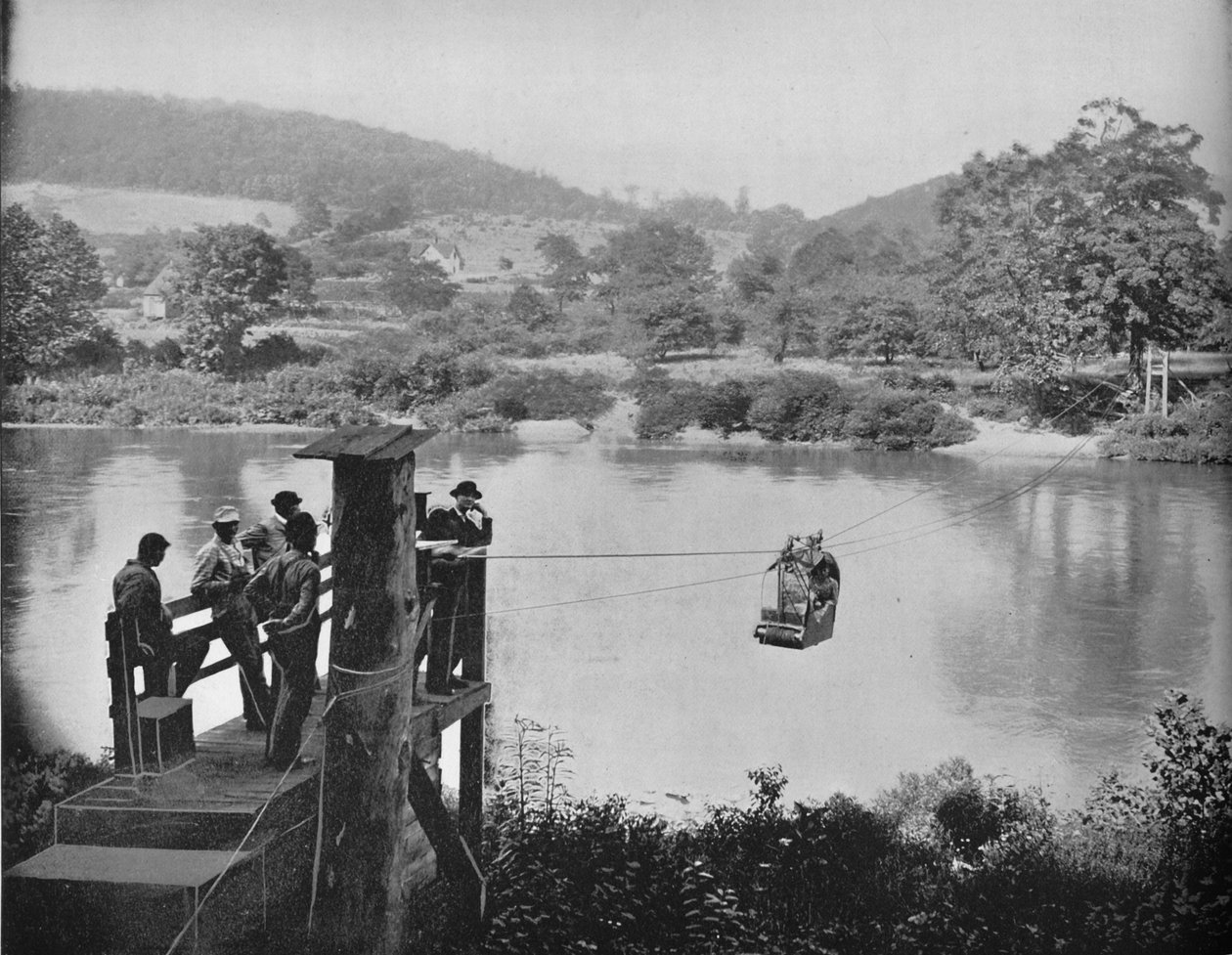 Bac à câble, près de La Colle, Penn, vers 1897 - Unbekannt