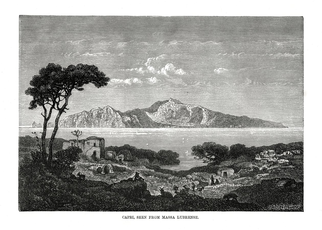 Capri vu de Massa Lubrense, Italie, 1879 - Unbekannt