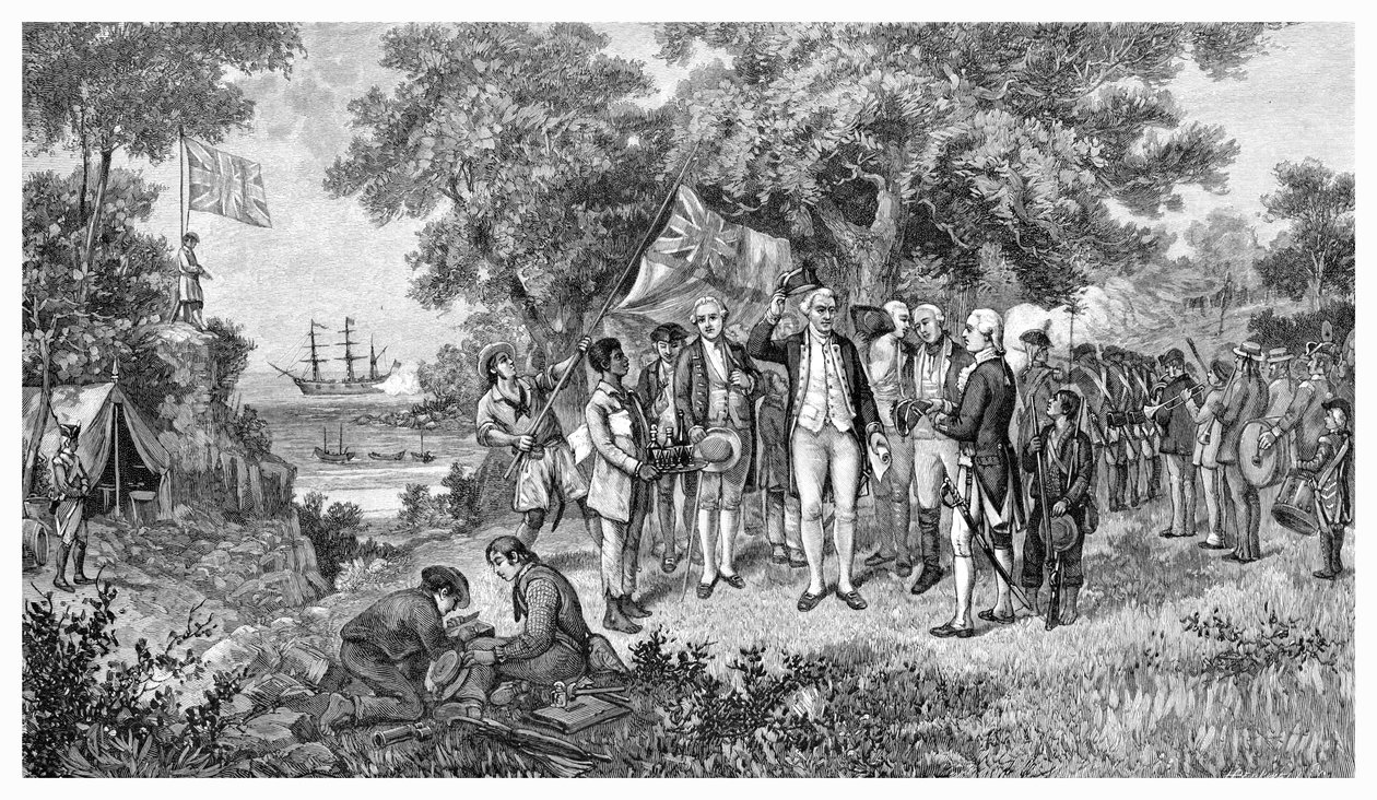 Le capitaine Cook revendique Botany Bay, Nouvelle-Galles du Sud, Australie, 1770 1886 - Unbekannt