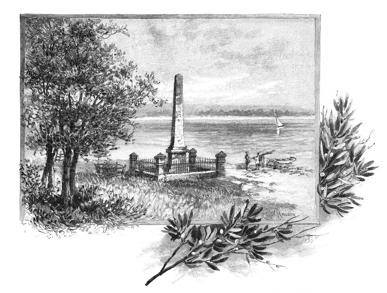 Lieu de débarquement du capitaine Cook, Botany Bay, Nouvelle-Galles du Sud, Australie, 1886 - Unbekannt
