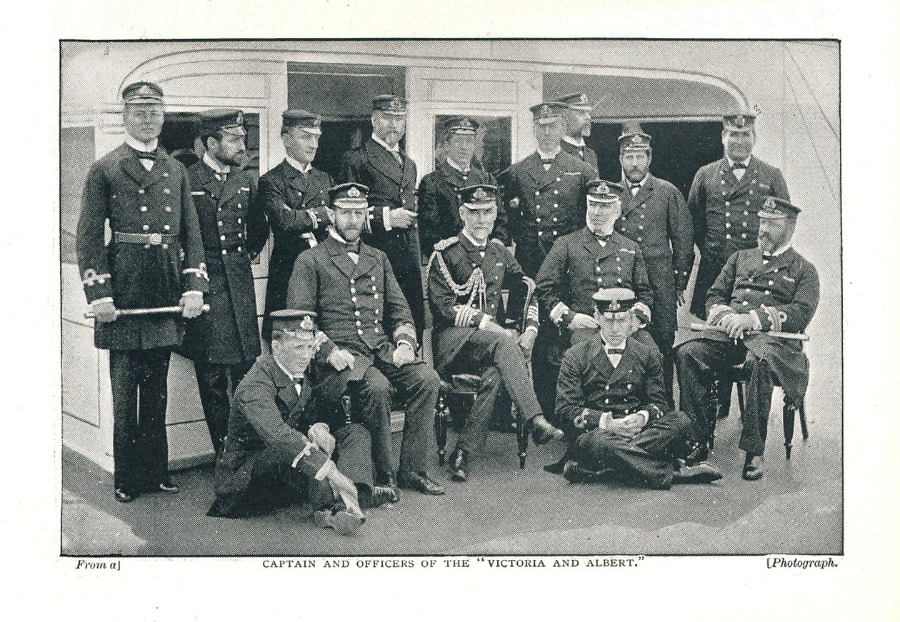 Capitaine et officiers du Victoria et Albert Le Yacht de la Reine lancé en 1855 - Unbekannt