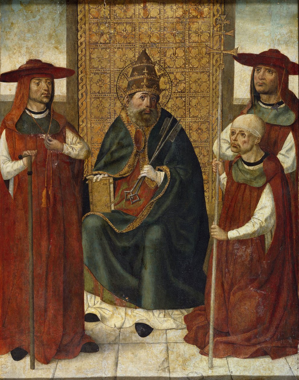 Cardinal Pedro González de Mendoza 1428-1495 priant devant Saint Pierre, 1490-1495 - Unbekannt