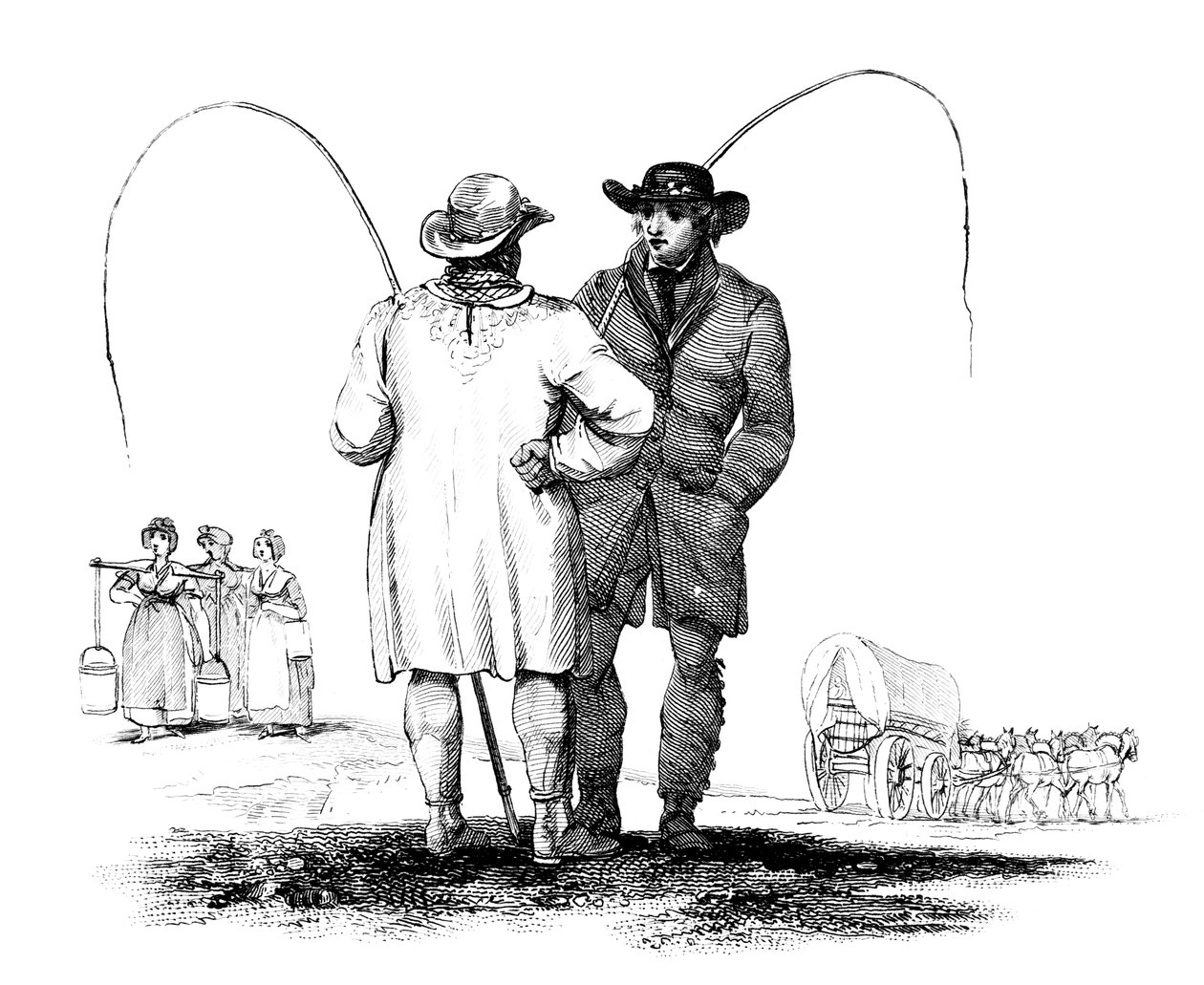 Charretiers, début 19ème siècle - Unbekannt