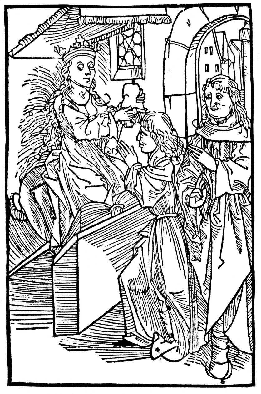Cassandra, princesse et prophétesse légendaire de Troie, délivrant une prophétie - Unbekannt