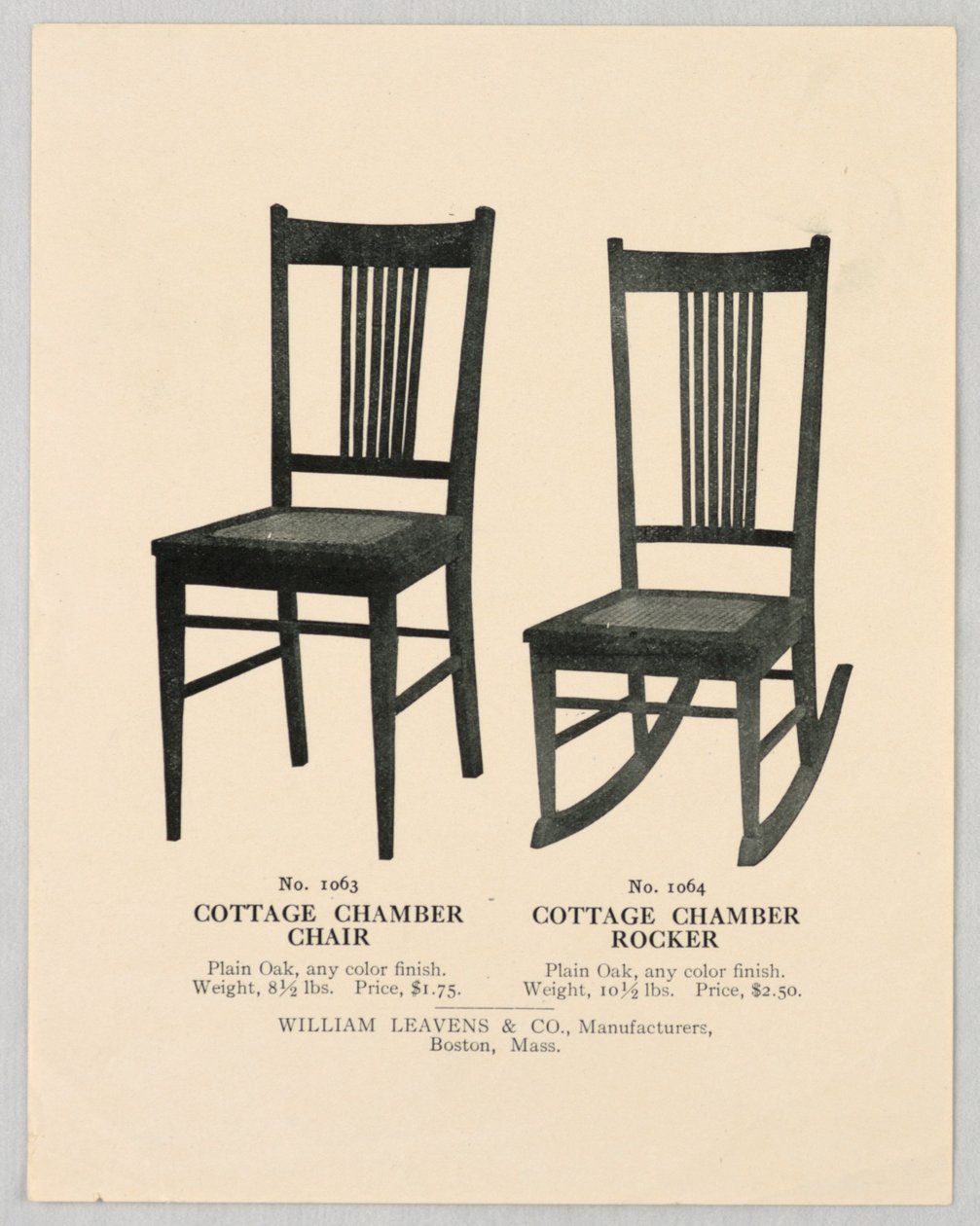 Illustration de catalogue, Conceptions pour chaises, 1904-1905 - Unbekannt
