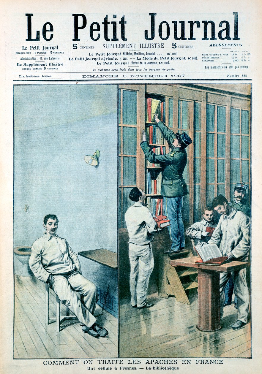 Cellule et bibliothèque à la prison de Fresnes - Unbekannt