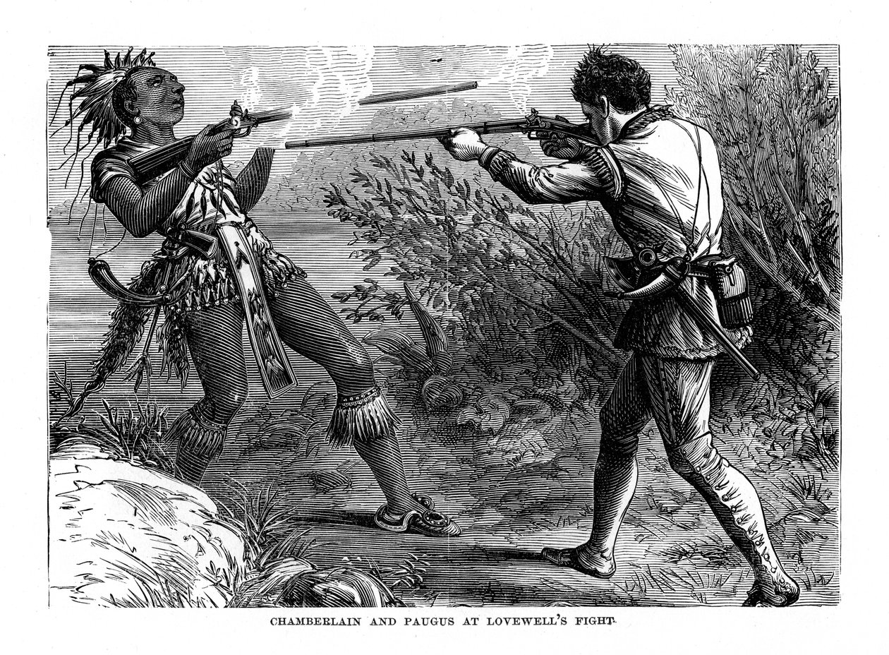 Chamberlain et Paugus à la bataille de Lovewell, 1725, 1872 - Unbekannt