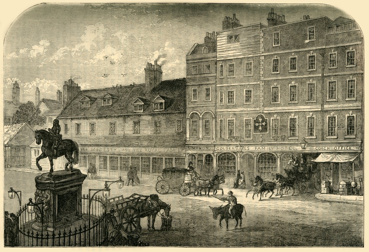 Charing Cross depuis Northumberland House en 1750, 1881 - Unbekannt
