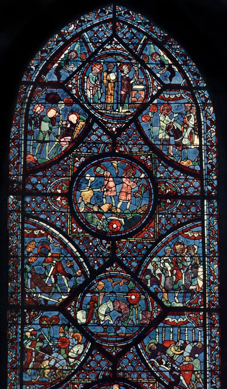 Vitrail de Charlemagne, cathédrale de Chartres, France, vers 1225 - Unbekannt