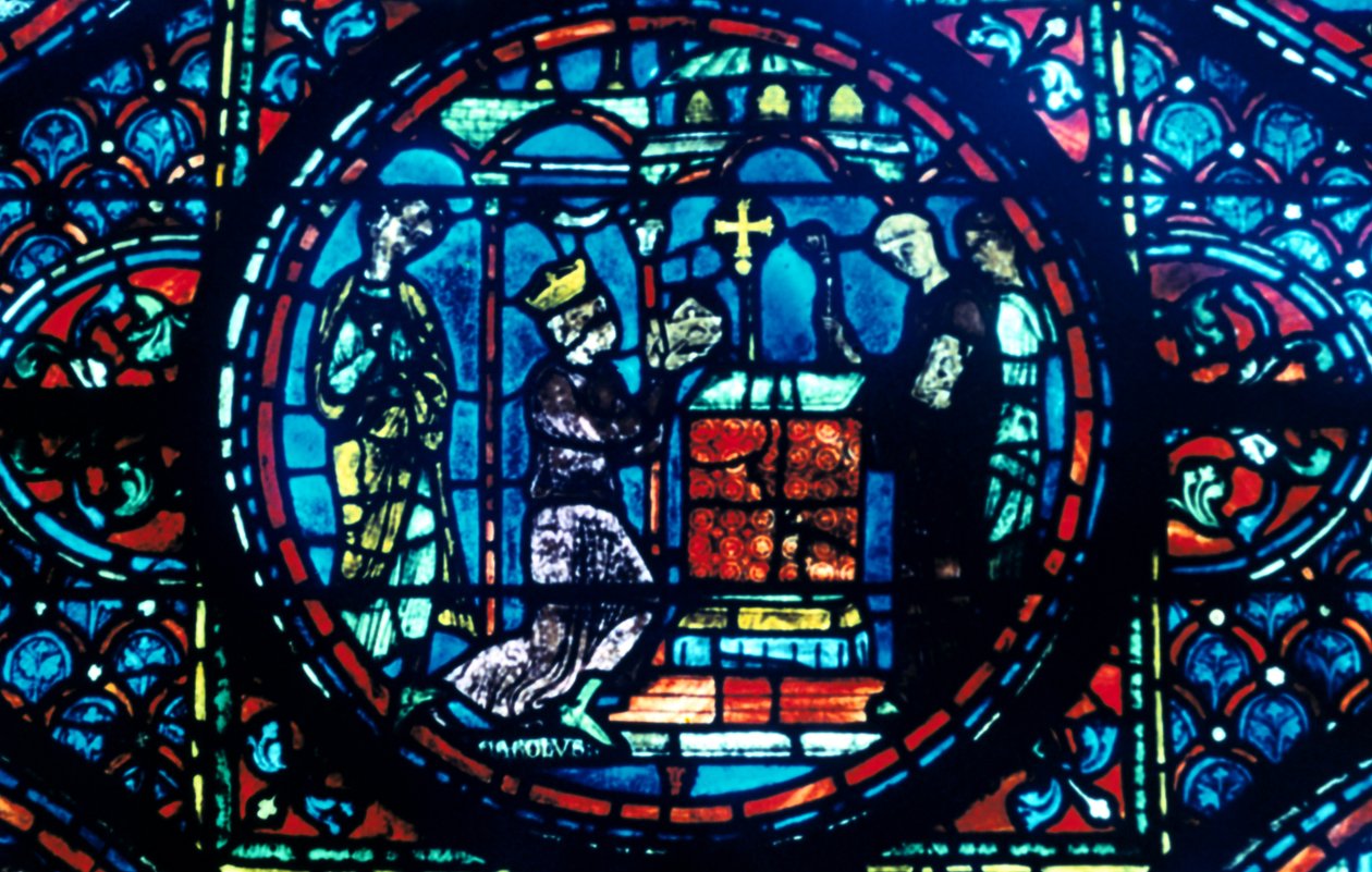Charlemagne donne des reliques à la chapelle d