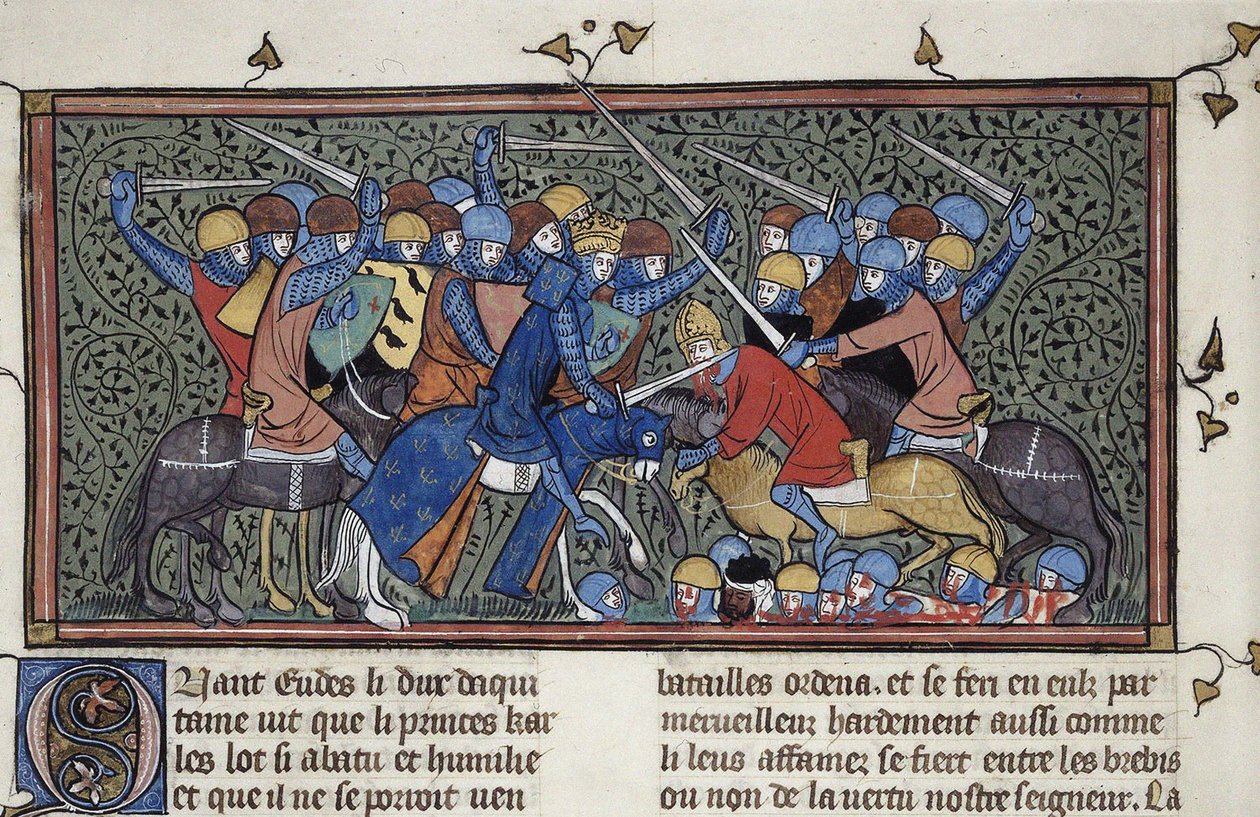 Charles Martel à la bataille de Tours, vers 1332-1350 - Unbekannt