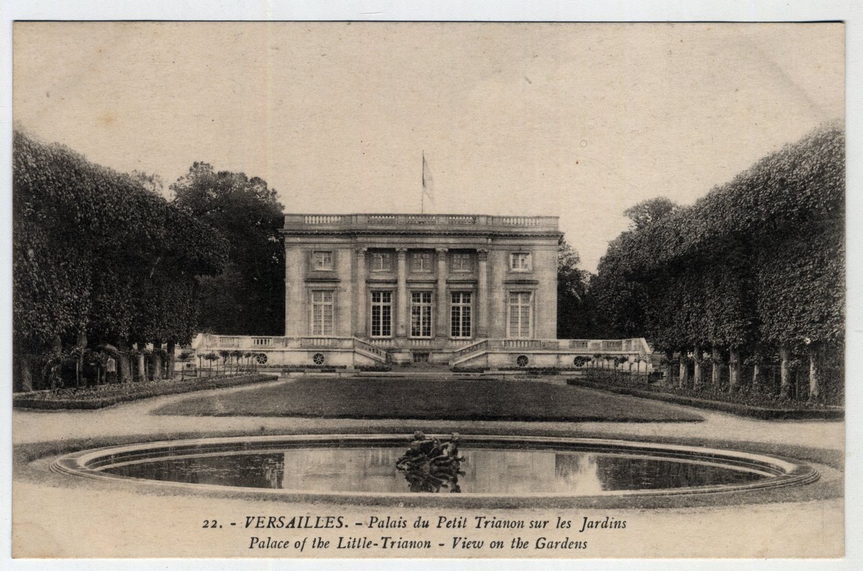 Château de Versailles : vue extérieure du Palais du Grand Trianon sur les jardins - Carte postale fin XIXe-XXe siècle - Unbekannt