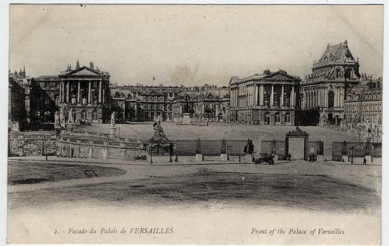 Château de Versailles : vue de la façade - Carte postale fin XIXe-début XXe siècle - Unbekannt