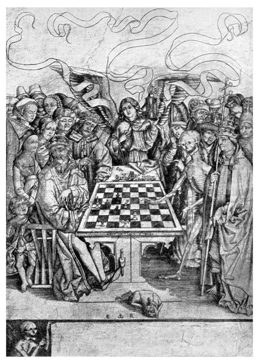 Échecs : La mort échec et mat un roi, vers 1400 - Unbekannt