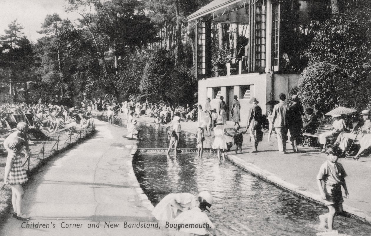Coin des enfants et nouveau kiosque à musique, Bournemouth, Dorset, vers les années 1920 - Unbekannt