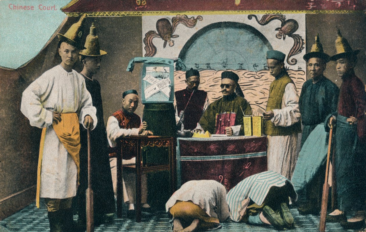 Cour chinoise, vers 1900 - Unbekannt