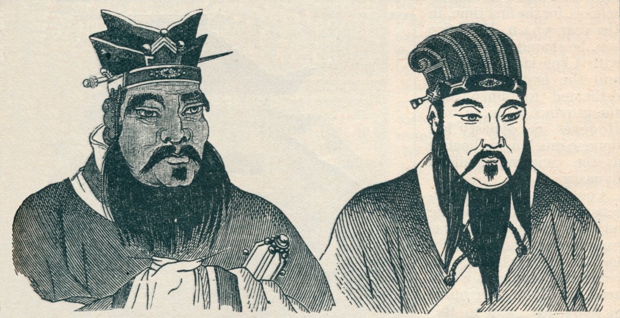 Portraits chinois de Confucius et de son grand disciple Mencius, 1907 - Unbekannt