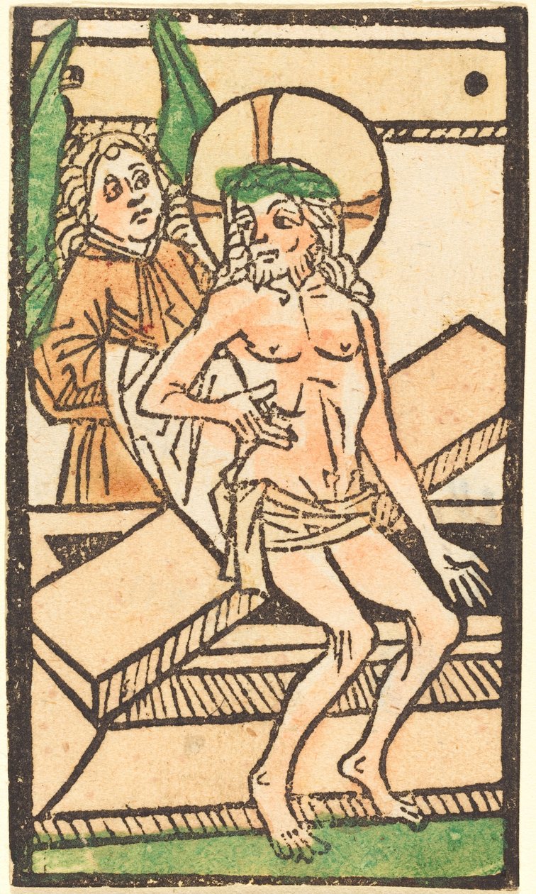 Christ assis sur son tombeau avec un ange - Unbekannt