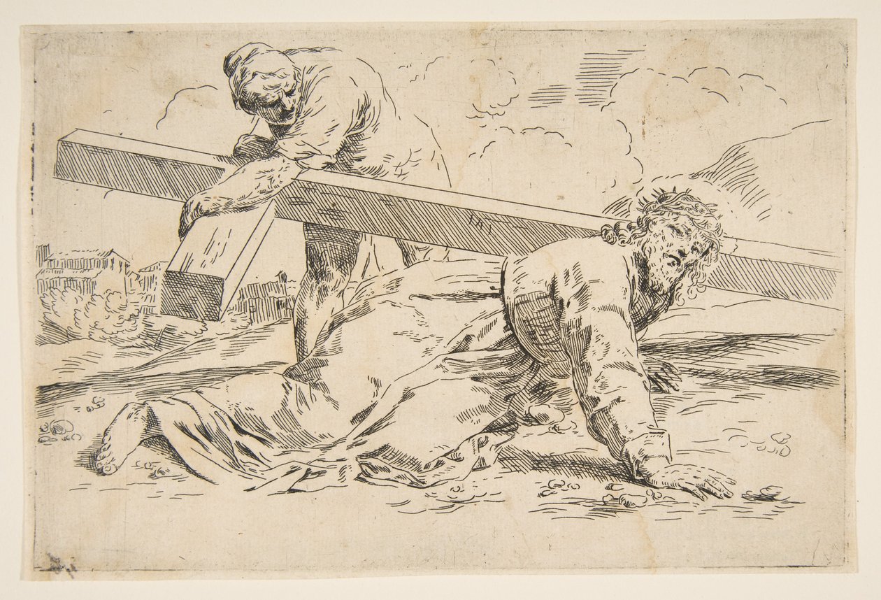 Christ portant la croix sur son dos, copie d