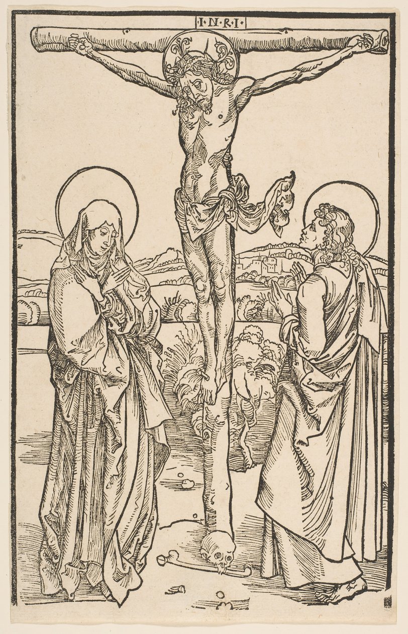 Christ en croix avec la Vierge et Saint Jean - Unbekannt
