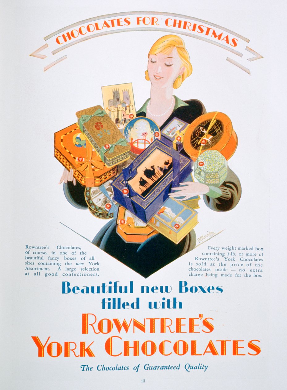 Publicité de Noël pour les chocolats Rowntrees York, 1928 - Unbekannt