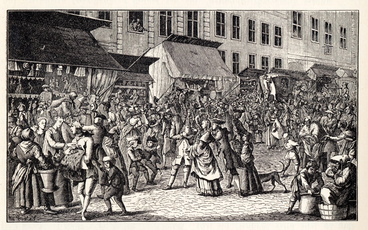 Marché de Noël à Berlin, 1776 - Unbekannt