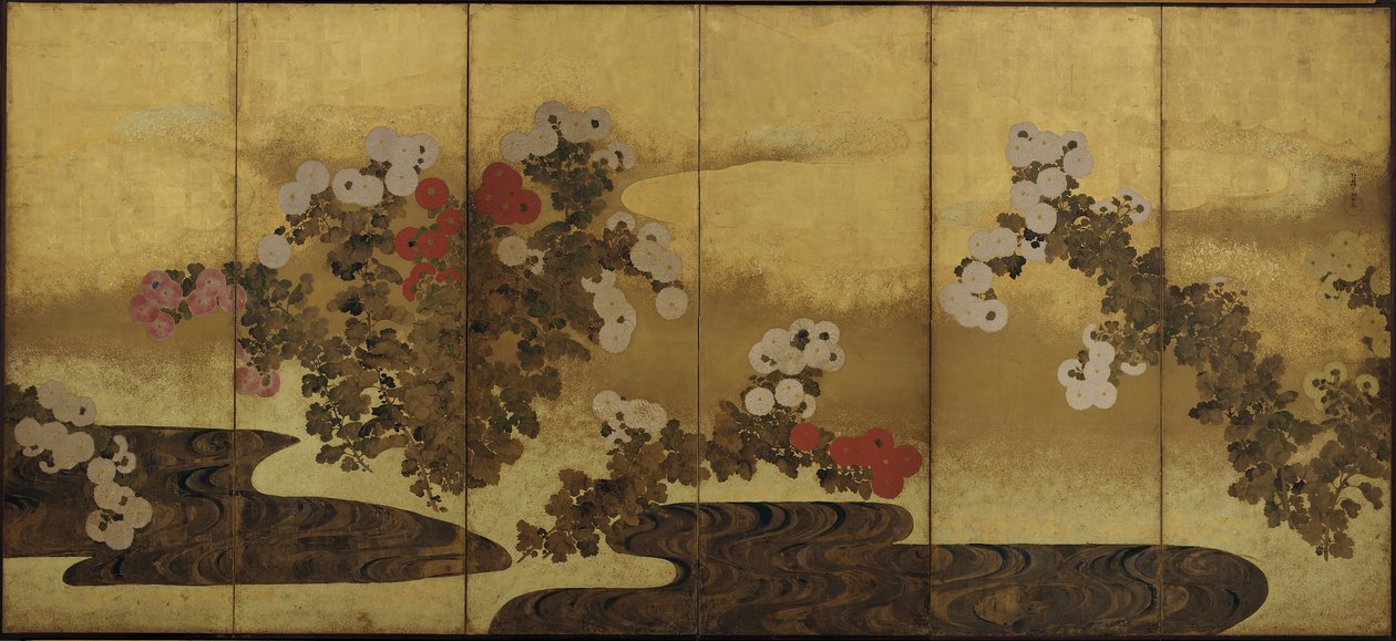 Chrysanthèmes au bord d