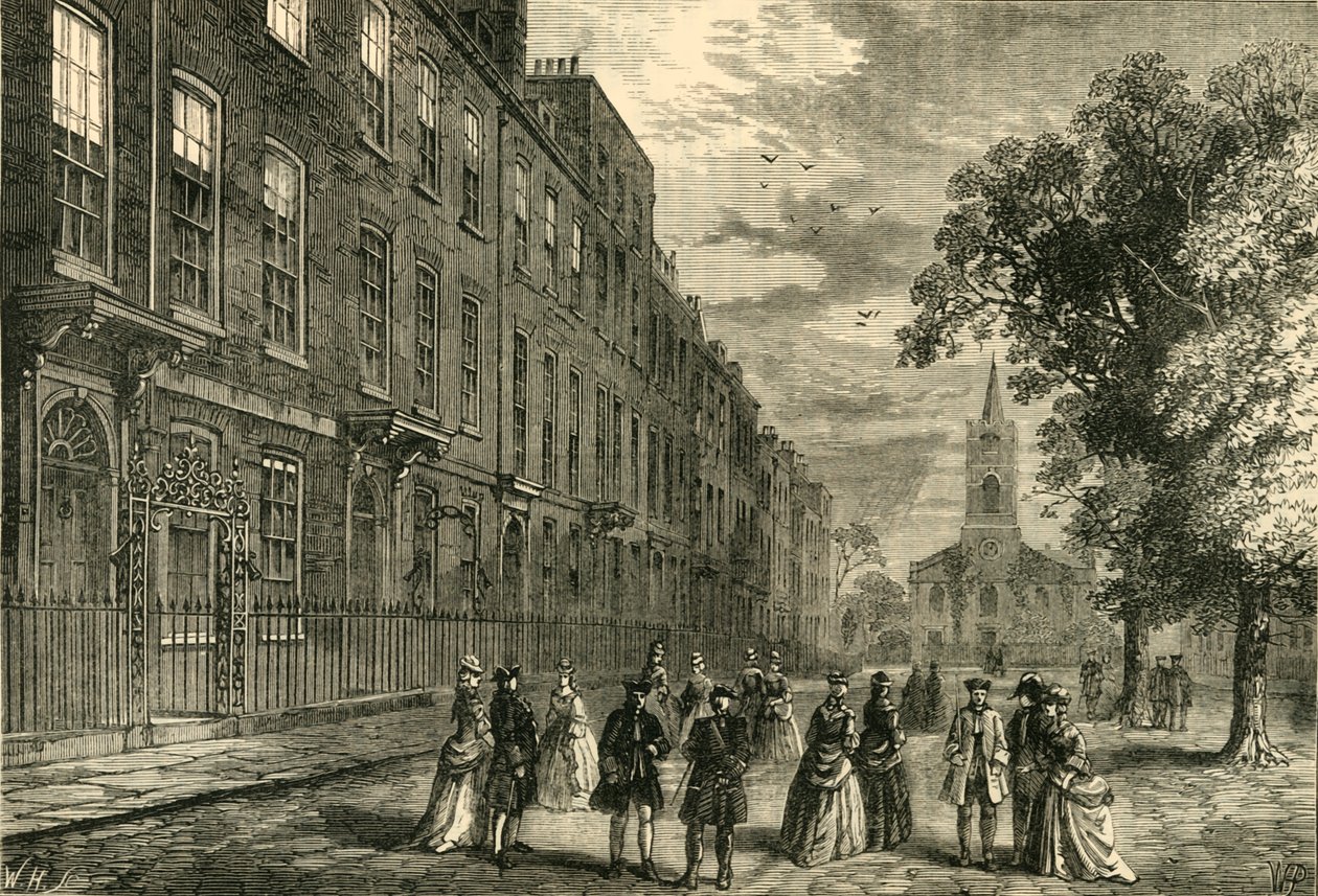 Church Row, Hampstead, en 1750, c1876 - Unbekannt