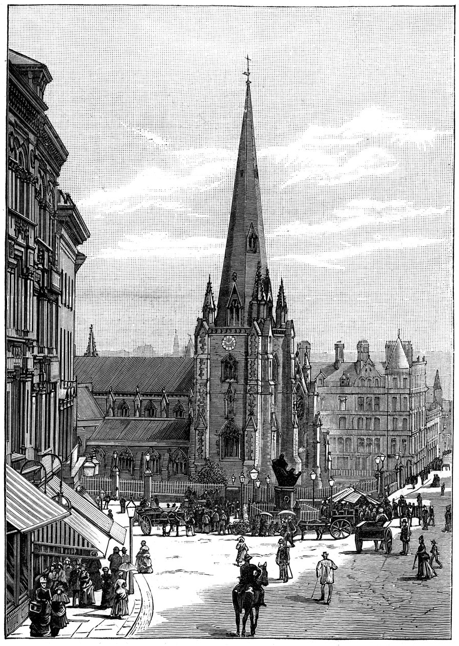 Église Saint-Martin dans le Bull Ring, Birmingham, West Midlands, 1887 - Unbekannt