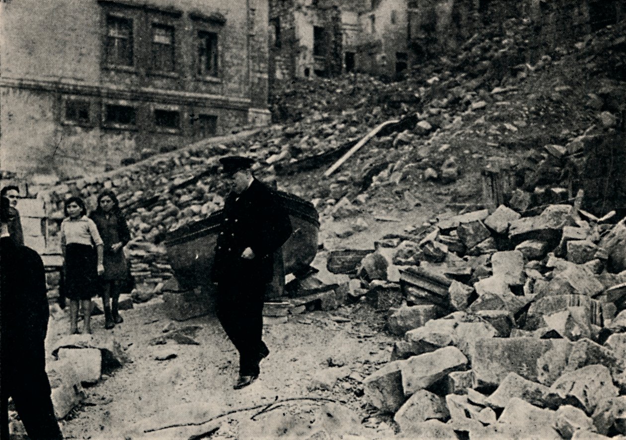 Churchill visite Malte bombardée, 1943, 1945 - Unbekannt