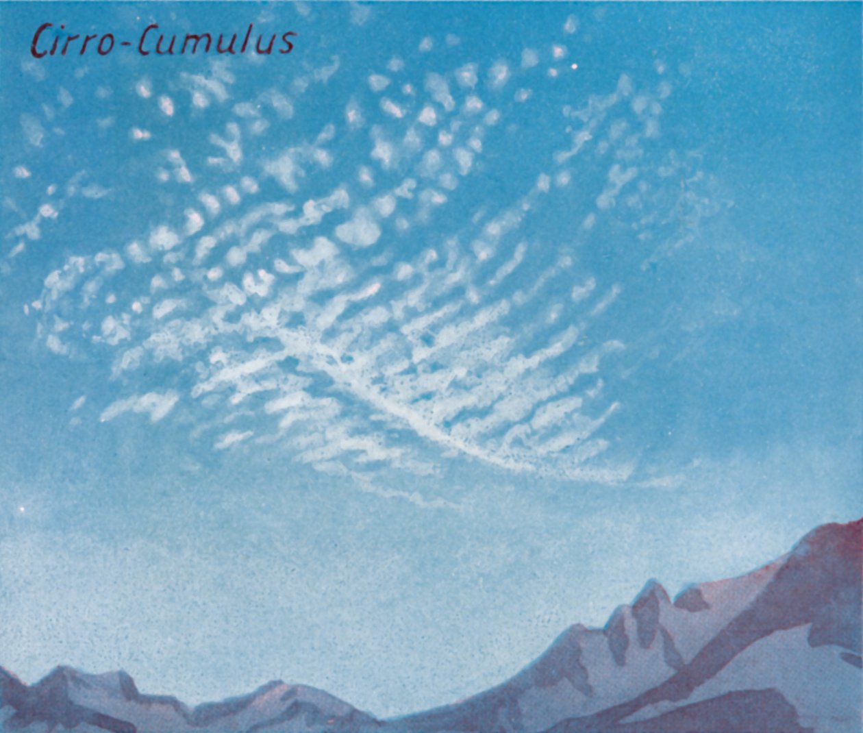 Cirro-Cumulus - Une douzaine des principales formes de nuages dans le ciel, 1935 - Unbekannt