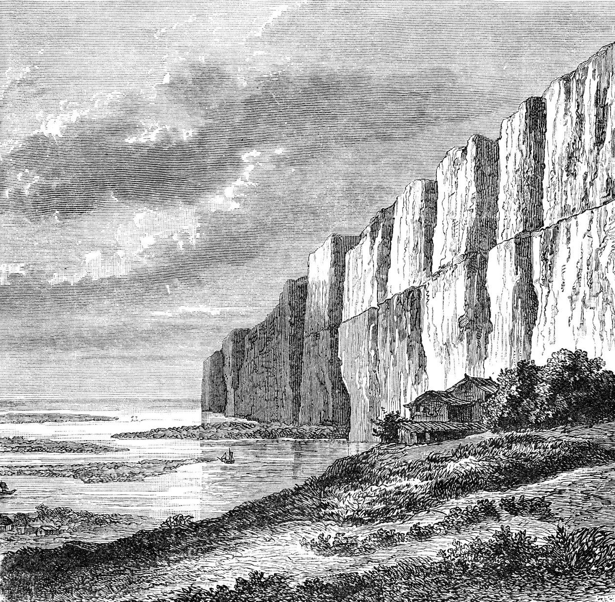 Falaises de terre jaune sur le Hoang-Ho, vers 1890 - Unbekannt